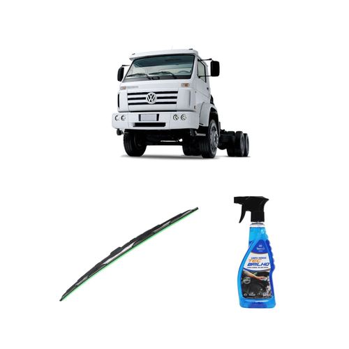 Kit Limpa Vidros Spray Tecbrilho 500mL Para-Brisa Tecbril + Palheta Totalclip Truck 24" Redux32 Volkswagen 24220 de 1992 a 1999
