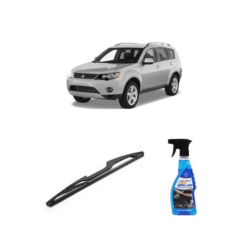 Kit Limpa Vidros Spray Tecbrilho 500mL Para-Brisa Tecbril + Palheta Totalclip Hybrid Traseira 12" Redux32 Mitsubishi Outlander de 2008 a 2013