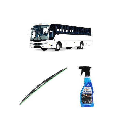 Kit Limpa Vidros Spray Tecbrilho 500mL Para-Brisa Tecbril + Palheta Totalclip Truck 28" Redux32 Marcopolo ANDARE 1000 de 2002 em diante
