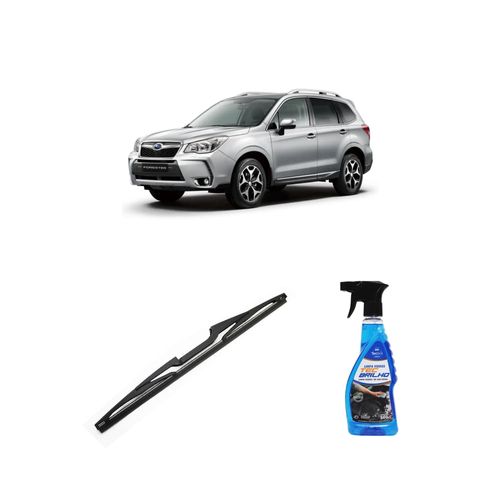 Kit Limpa Vidros Spray Tecbrilho 500mL Para-Brisa Tecbril + Palheta Totalclip Hybrid Traseira 14" Redux32 Subaru Forester de 2013 em diante