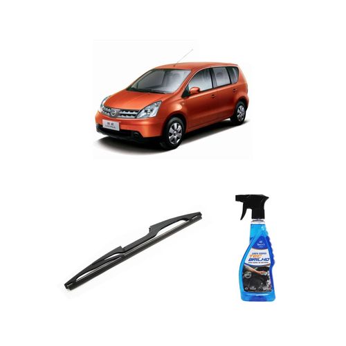 Kit Limpa Vidros Spray Tecbrilho 500mL Para-Brisa Tecbril + Palheta Totalclip Hybrid Traseira 12" Redux32 Nissan Grand Livina de 2008 a 2014