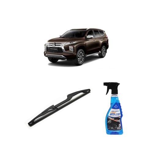 Kit Limpa Vidros Spray Tecbrilho 500mL Para-Brisa Tecbril + Palheta Totalclip Hybrid Traseira 11" Redux32 Mitsubishi PAJERO SPORT de 2019 a 2020