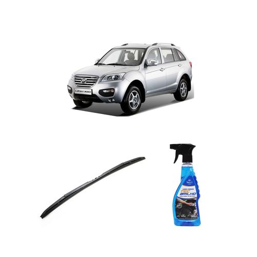 Kit Limpa Vidros Spray Tecbrilho 500mL Para-Brisa Tecbril + Palheta Totalclip Hybrid 24" Redux32 Lifan SUV de 2010 a 2022