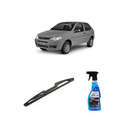 Kit Limpa Vidros Spray Tecbrilho 500mL Para-Brisa Tecbril + Palheta Totalclip Hybrid Traseira 12" Redux32 Fiat Palio de 2012 a 2017