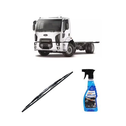 Kit Limpa Vidros Spray Tecbrilho 500mL Para-Brisa Tecbril + Palheta Totalclip Truck New 26" Redux32 Ford Cargo 1319 de 2011 em diante