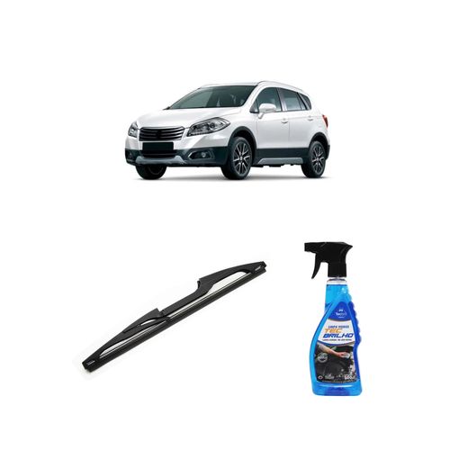 Kit Limpa Vidros Spray Tecbrilho 500mL Para-Brisa Tecbril + Palheta Totalclip Hybrid Traseira 11" Redux32 Suzuki S-CROSS de 2015 a 2016