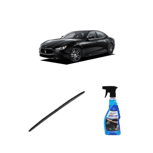 Kit Limpa Vidros Spray Tecbrilho 500mL Para-Brisa Tecbril + Palheta Totalclip Hybrid 26" Redux32 GHIBLI de 2013 a 2022
