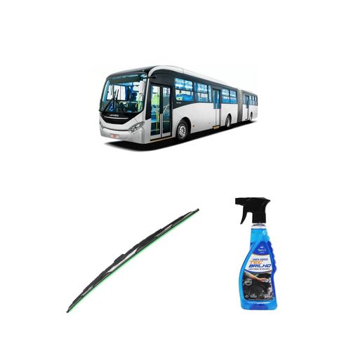 Kit Limpa Vidros Spray Tecbrilho 500mL Para-Brisa Tecbril + Palheta Totalclip Truck 28" Redux32 COMIL/INCASEL CONDUTIERRE de 1992 em diante
