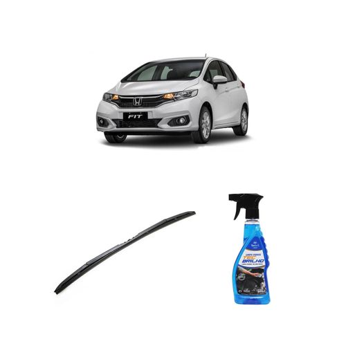 Kit Limpa Vidros Spray Tecbrilho 500mL Para-Brisa Tecbril + Palheta Totalclip Hybrid 24" Redux32 FIT de 2018 a 2022