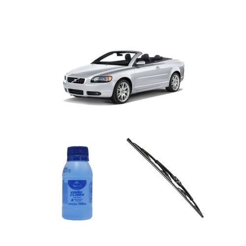 Kit Limpa Vidros Visão Clara 100ml Tecbril + Palheta Fortline 21" Redux32 Volvo C70 I Cabrio de 1998 a 2006