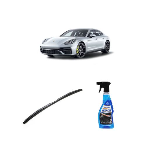 Kit Limpa Vidros Spray Tecbrilho 500mL Para-Brisa Tecbril + Palheta Totalclip Hybrid 24" Redux32 PANAMERA de 2013 a 2022