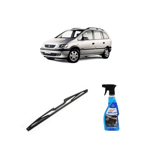Kit Limpa Vidros Spray Tecbrilho 500mL Para-Brisa Tecbril + Palheta Totalclip Hybrid Traseira 15" Redux32 Chevrolet Zafira de 2001 a 2012