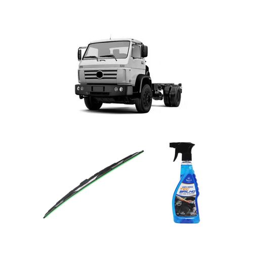 Kit Limpa Vidros Spray Tecbrilho 500mL Para-Brisa Tecbril + Palheta Totalclip Truck 24" Redux32 Volkswagen 16170 de 1992 a 1999