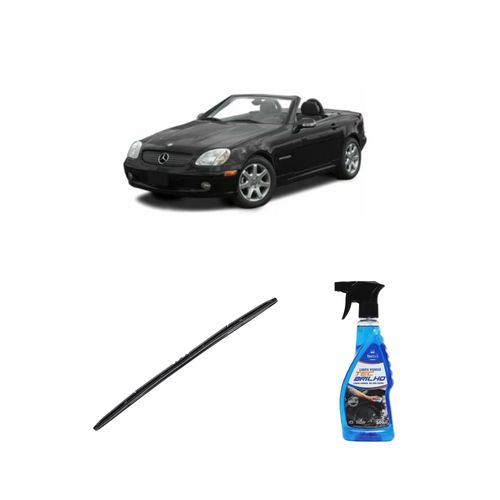 Kit Limpa Vidros Spray Tecbrilho 500mL Para-Brisa Tecbril + Palheta Totalclip Hybrid 26" Redux32 Mercedes Benz CLASSE SLK de 1996 a 2004