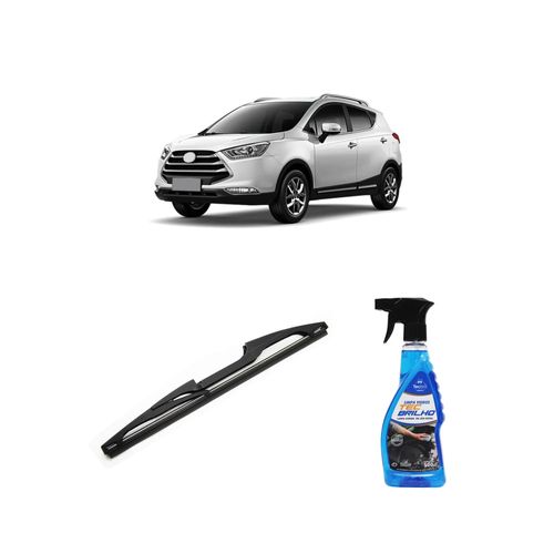 Kit Limpa Vidros Spray Tecbrilho 500mL Para-Brisa Tecbril + Palheta Totalclip Hybrid Traseira 11" Redux32 JAC T5 de 2016 em diante
