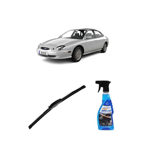 Kit Limpa Vidros Spray Tecbrilho 500mL Para-Brisa Tecbril + Palheta New Sportline 18" Redux32 Ford Taurus de 1992 a 1996