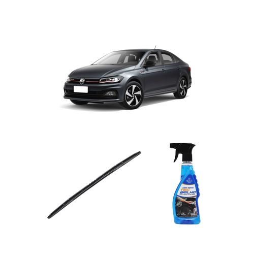 Kit Limpa Vidros Spray Tecbrilho 500mL Para-Brisa Tecbril + Palheta Totalclip Hybrid 26" Redux32 VIRTUS de 2018 a 2022