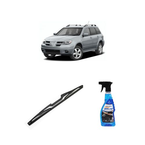 Kit Limpa Vidros Spray Tecbrilho 500mL Para-Brisa Tecbril + Palheta Totalclip Hybrid Traseira 14" Redux32 Mitsubishi Airtrek de 2003 a 2008