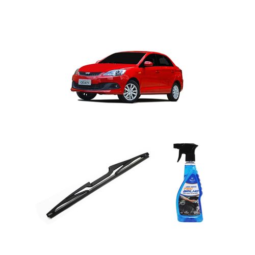 Kit Limpa Vidros Spray Tecbrilho 500mL Para-Brisa Tecbril + Palheta Totalclip Hybrid Traseira 13" Redux32 Chery Celer de 2013 a 2018