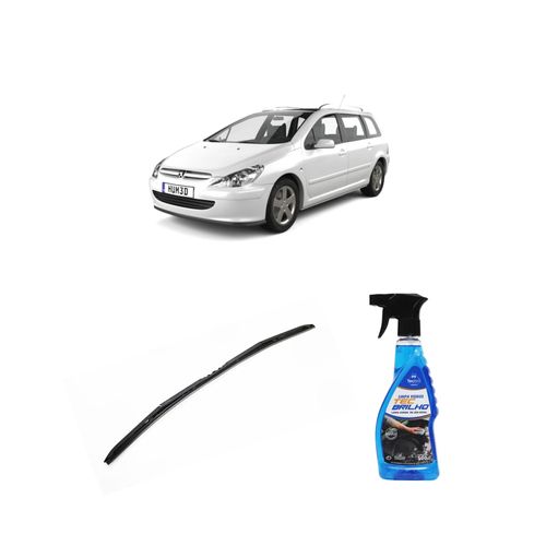 Kit Limpa Vidros Spray Tecbrilho 500mL Para-Brisa Tecbril + Palheta Totalclip Hybrid 28" Redux32 Peugeot 307 SW de 2001 a 2005