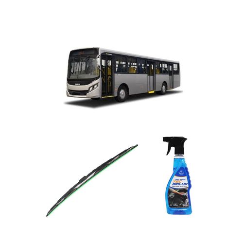 Kit Limpa Vidros Spray Tecbrilho 500mL Para-Brisa Tecbril + Palheta Totalclip Truck 28" Redux32 Caio Induscar Alfana de 1996 em diante