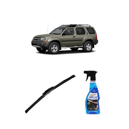 Kit Limpa Vidros Spray Tecbrilho 500mL Para-Brisa Tecbril + Palheta New Sportline 18" Redux32 Nissan X-terra de 2003 a 2008