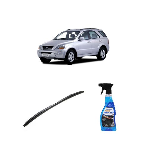 Kit Limpa Vidros Spray Tecbrilho 500mL Para-Brisa Tecbril + Palheta Totalclip Hybrid 24" Redux32 SORENTO de 2003 a 2009