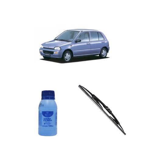 Kit Limpa Vidros Visão Clara 100ml Tecbril + Palheta Fortline 18" Redux32 Subaru Vivio de 1993 a 1997