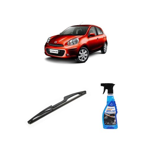 Kit Limpa Vidros Spray Tecbrilho 500mL Para-Brisa Tecbril + Palheta Totalclip Hybrid Traseira 12" Redux32 Nissan March de 2011 a 2019