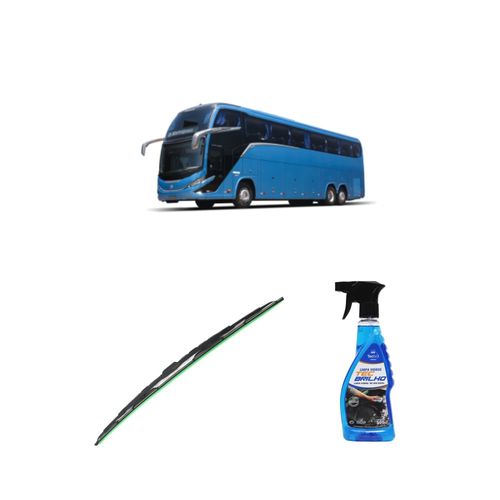 Kit Limpa Vidros Spray Tecbrilho 500mL Para-Brisa Tecbril + Palheta Totalclip Truck 28" Redux32 Marcopolo PARADISO EV até 2022