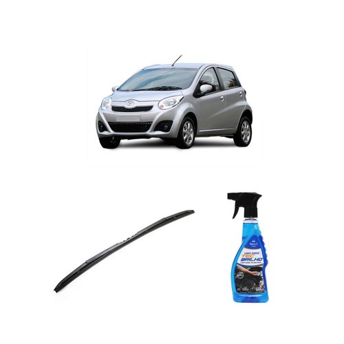 Kit Limpa Vidros Spray Tecbrilho 500mL Para-Brisa Tecbril + Palheta Totalclip Hybrid 24" Redux32 JAC J2 de 2012 a 2016