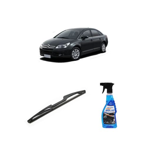Kit Limpa Vidros Spray Tecbrilho 500mL Para-Brisa Tecbril + Palheta Totalclip Hybrid Traseira 12" Redux32 Citroen C4 de 2007 a 2012