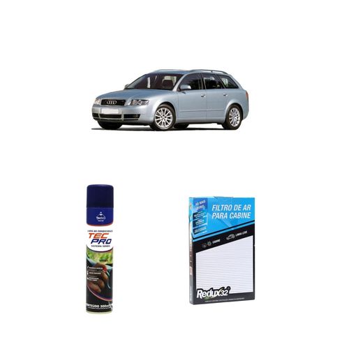 KIT FILTRO DE CABINE ARC306 + LIMPA AR CONDICIONADO AUDI A4 2000 A 2007