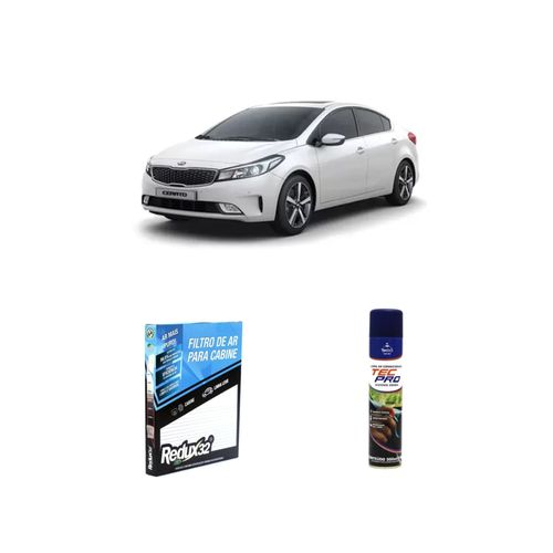 KIT FILTRO DE CABINE ARC1155 + LIMPA AR CONDICIONADO CERATO 2013 A 2021