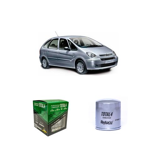 Filtro Óleo Redux32 Total 4 PSL20M - Citroen Xsara Picasso 1.6 16V Exclusive / GLX 2005 a 2007.