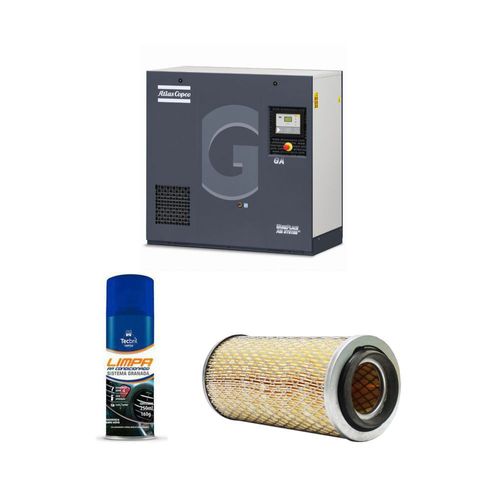 KIT FILTRO DE AR AR2867 TECFIL + LIMPA AR CONDICIONADO TECBRIL ATLAS-COPCO