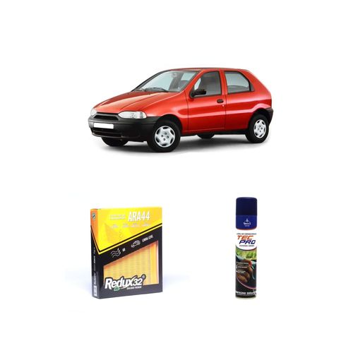 KIT FILTRO DE CABINE ARA44 + LIMPA AR CONDICIONADO PALIO 1.0 8V GASOLINA ED / EDX / MPI DE 1996 A 1999