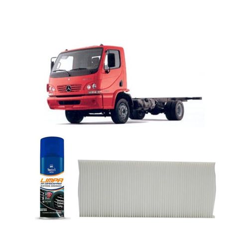 Kit Filtro De Cabine Acp964 Tecfil + Limpa Ar Condicionado Tecbril Mercedes Benz Accelo 915c 4.2 L 8v Sohv L4 2002 A 2007