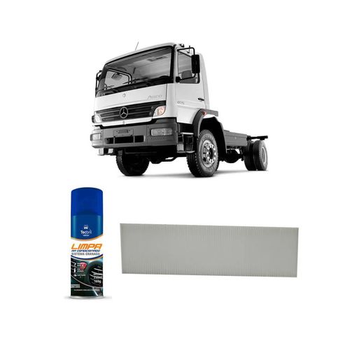 Kit Filtro De Cabine Acp973 Tecfil + Limpa Ar Condicionado Tecbril Mercedes Benz 1419 Om 924 La 2012 Em Diante