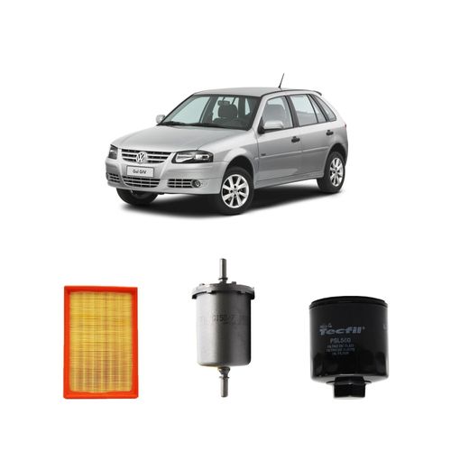 Kit filtros, ar do motor, combustível e óleo lubrificante Tecfil - Gol 1.0 8V Flex G4 2012