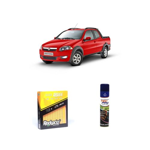 KIT FILTRO DE CABINE ARA44 + LIMPA AR CONDICIONADO STRADA 1.6 8V GASOLINA TREKKING SPI DE 1999 A 2000