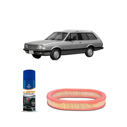 KIT FILTRO DE AR AR6084 TECFIL + LIMPA AR CONDICIONADO TECBRIL FORD SCALA 1.6 8V 1983 A 1986