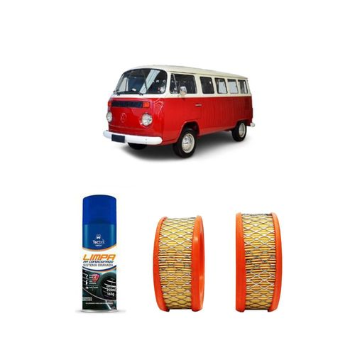KIT FILTRO DE AR AR6194 TECFIL + LIMPA AR CONDICIONADO TECBRIL VOLKSWAGEN KOMBI 1300 CC 1978