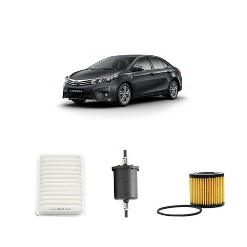Kit filtros, ar do motor, combustível e óleo lubrificante Tecfil - Corolla 2.0 Flex 2020