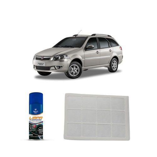 Kit filtro de cabine acp101 + limpa ar condicionado fiat palio weekend 1.6 8v 1999 a 2003