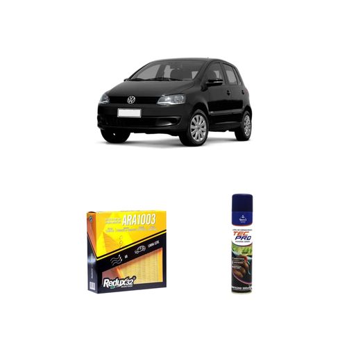 KIT FILTRO DE AR ARA1003 + LIMPA AR CONDICIONADO FOX 1.6 8V GASOLINA/FLEX CROSS / SPORTLINE / PLUS DE 4/2008 A 2021
