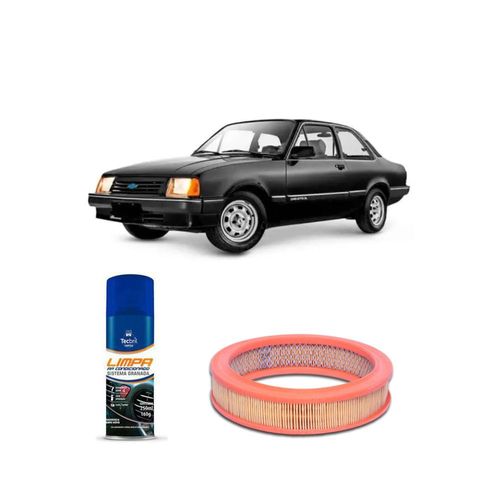 KIT FILTRO DE AR AR3589 TECFIL + LIMPA AR CONDICIONADO TECBRIL GENERAL MOTORS CHEVETTE 1.6 8V 1983 A 1994