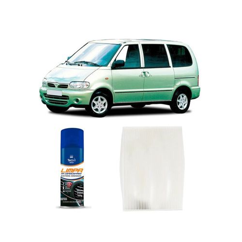 Kit Filtro De Cabine Acp727 Tecfil + Limpa Ar Condicionado Tecbril Nissan Serena 1.6 1993