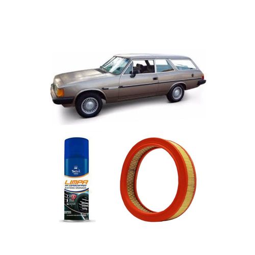 KIT FILTRO DE AR AR9620 TECFIL + LIMPA AR CONDICIONADO TECBRIL GENERAL MOTORS CARAVAN 4.1 12V 1987 A 1993
