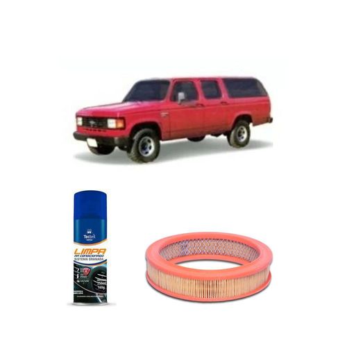 KIT FILTRO DE AR AR3589 TECFIL + LIMPA AR CONDICIONADO TECBRIL GENERAL MOTORS VERANEIO 2.5 8V 1981 A 1982